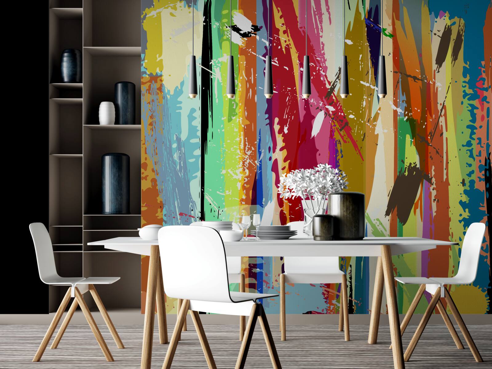 Фотошпалери насичені кольори по вертикалі