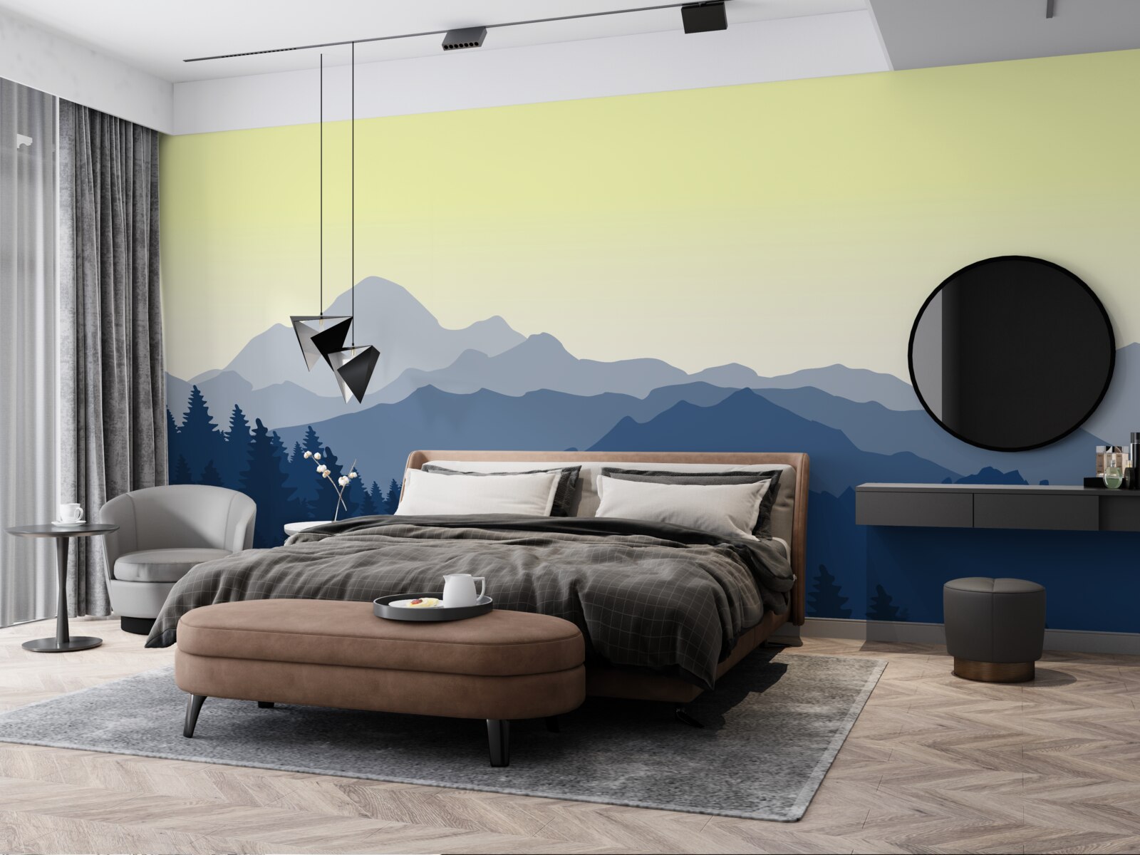 Фотошпалери туманні гори