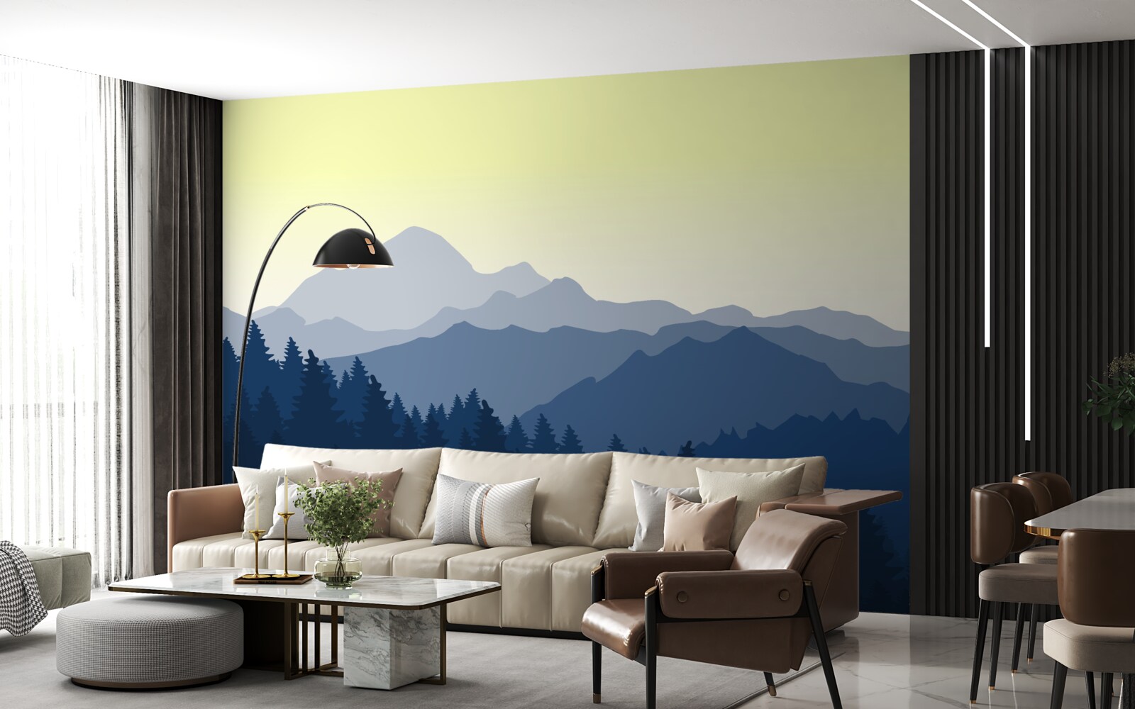 Фотошпалери туманні гори