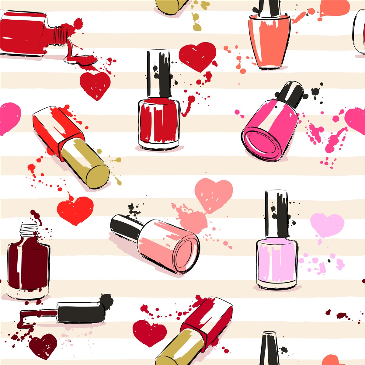 Фотошпалери різнокольорові пляшечки з-під лаку для нігтів