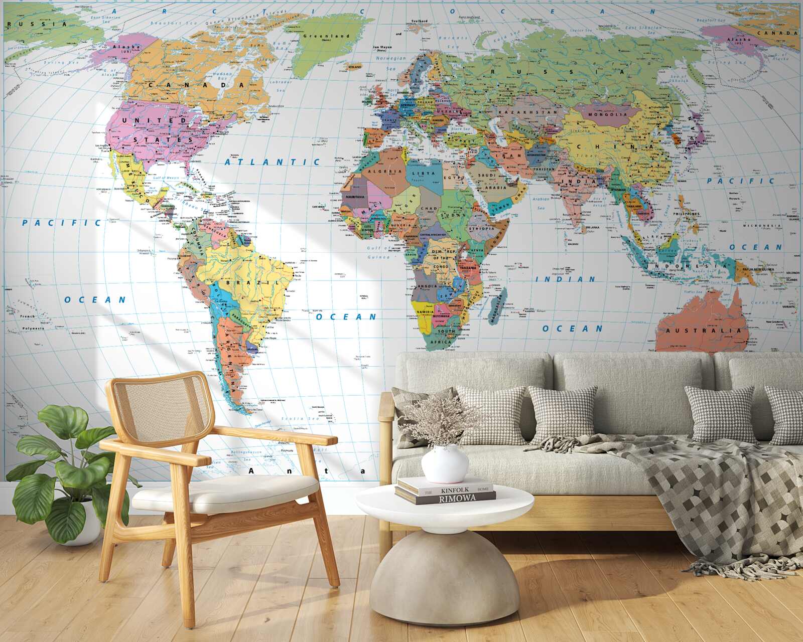 Фотошпалери геополітична карта світу