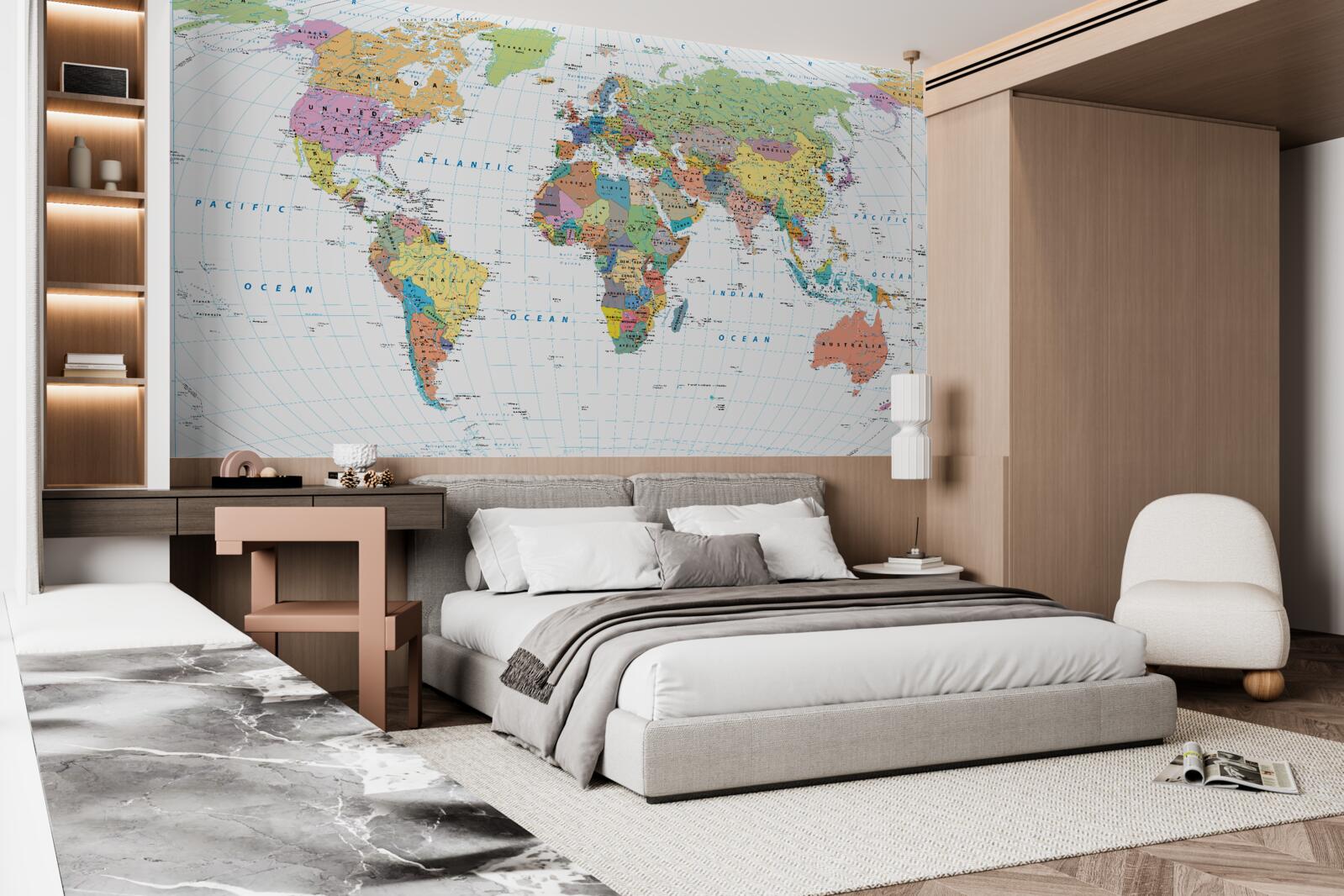 Фотошпалери геополітична карта світу