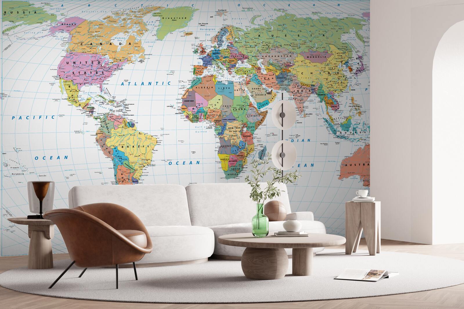 Фотошпалери геополітична карта світу