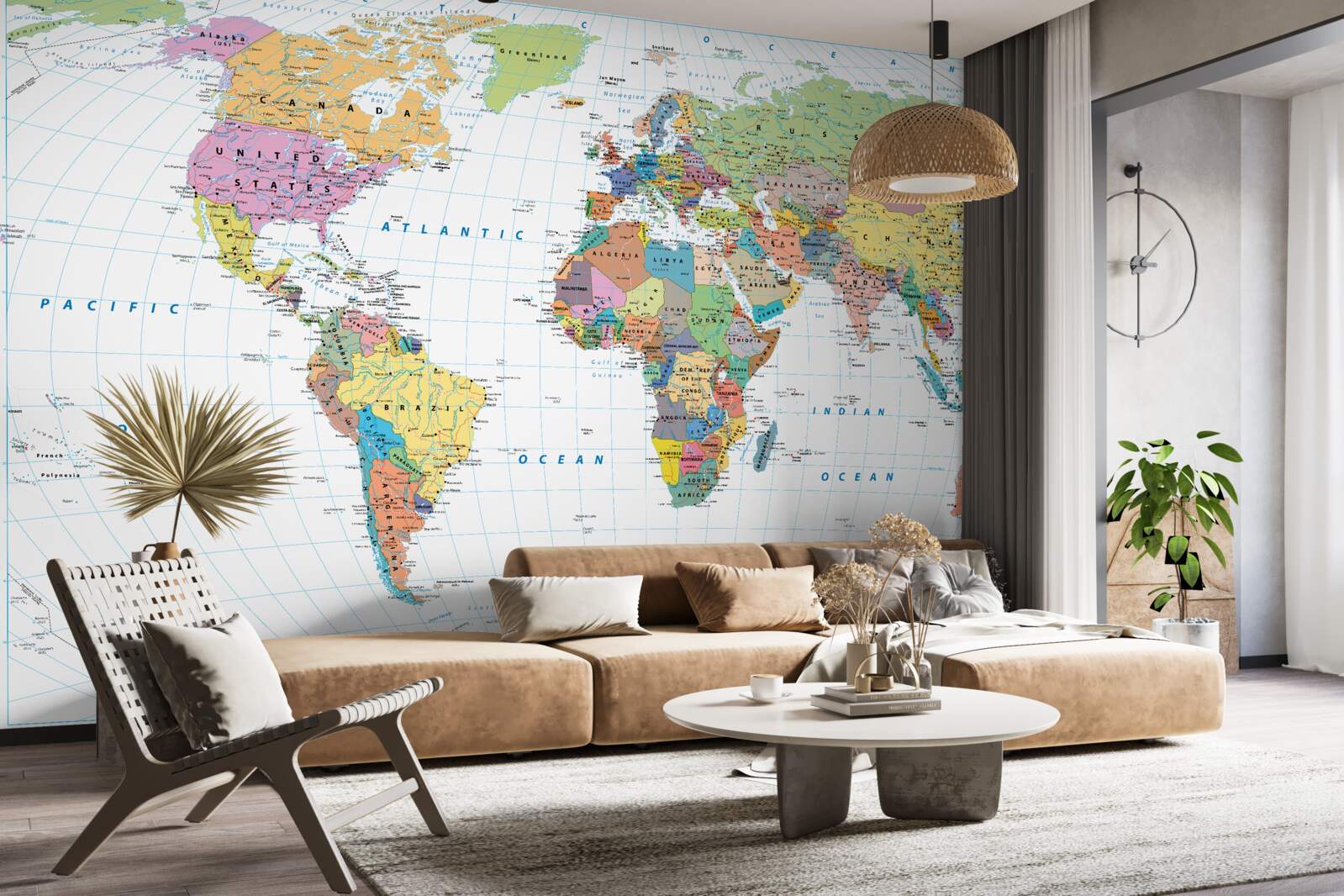 Фотошпалери геополітична карта світу