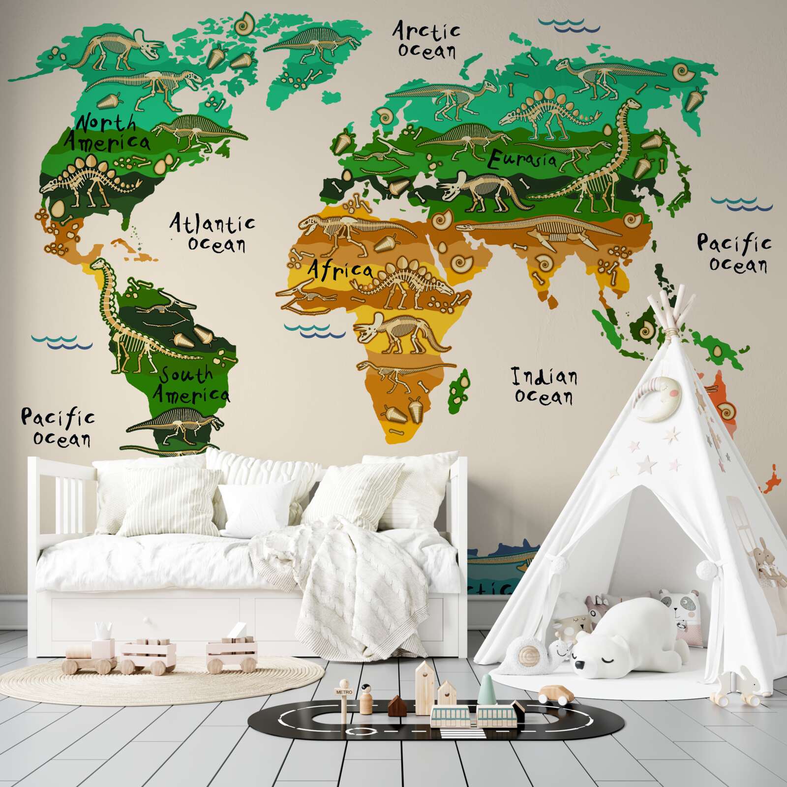 Фотошпалери карта світу в незвичному виданні