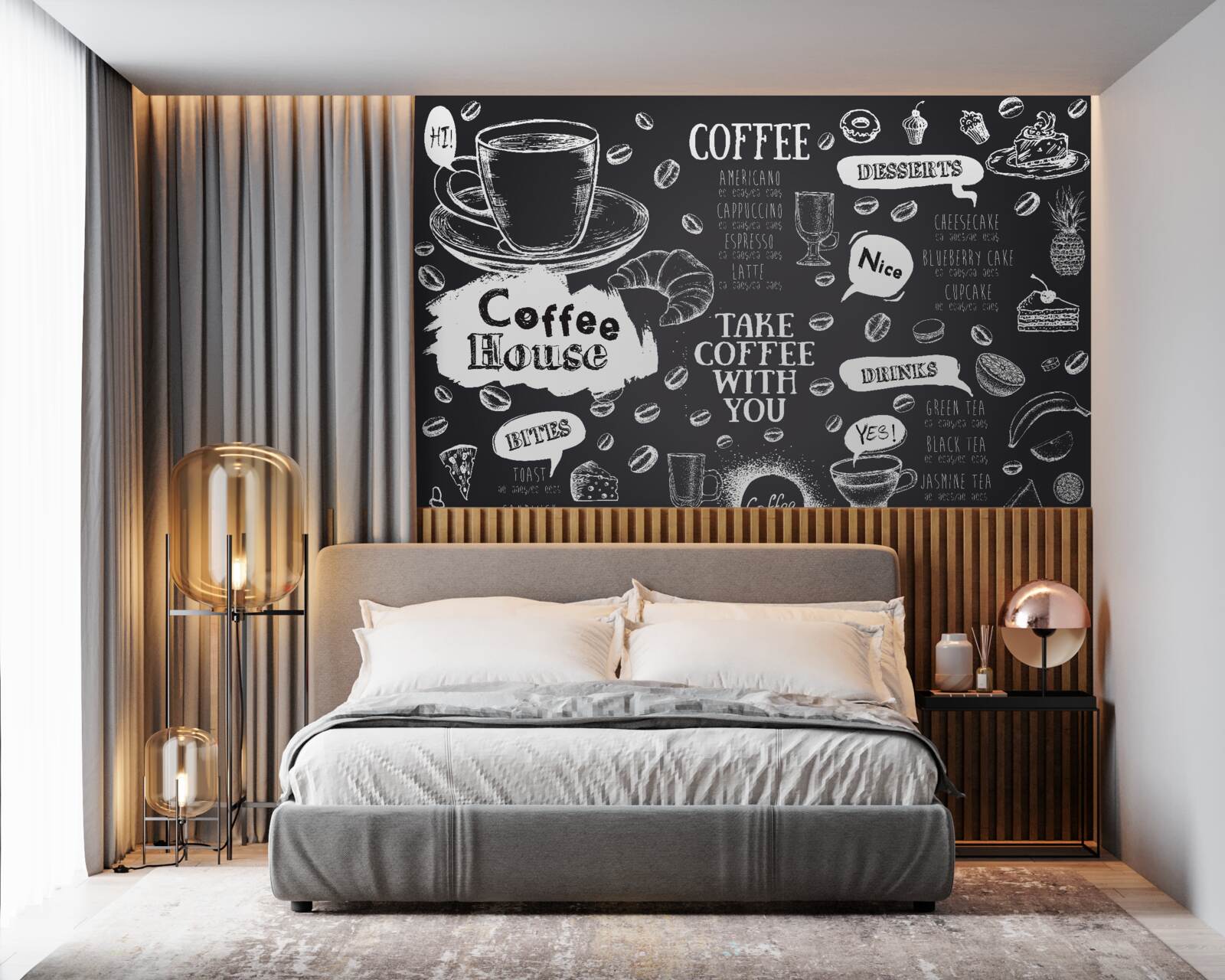 Фотошпалери меню кафетерію