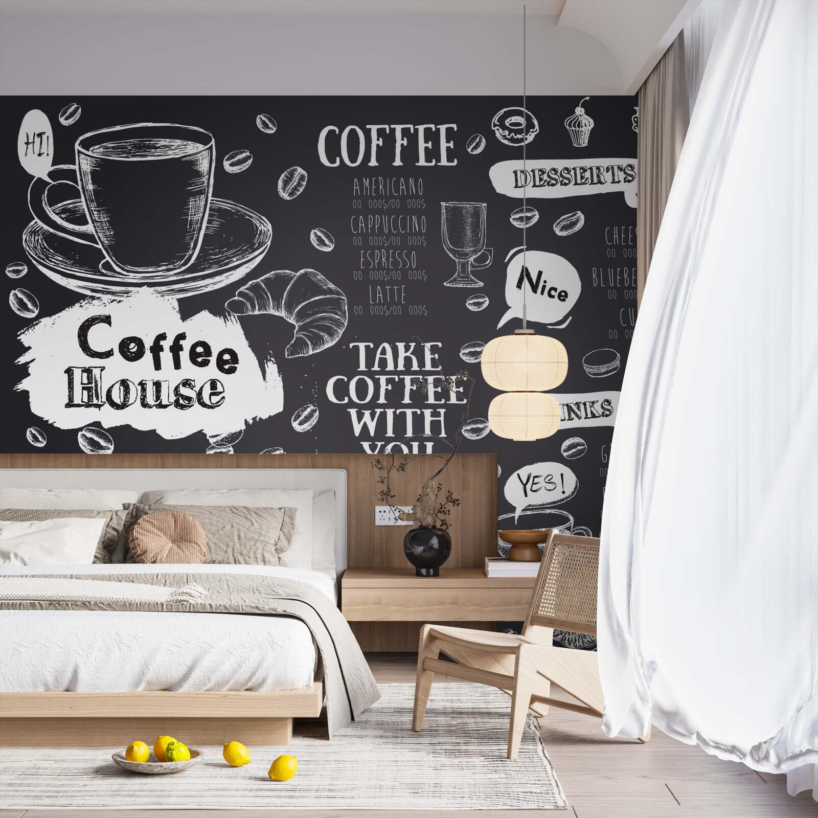 Фотошпалери меню кафетерію