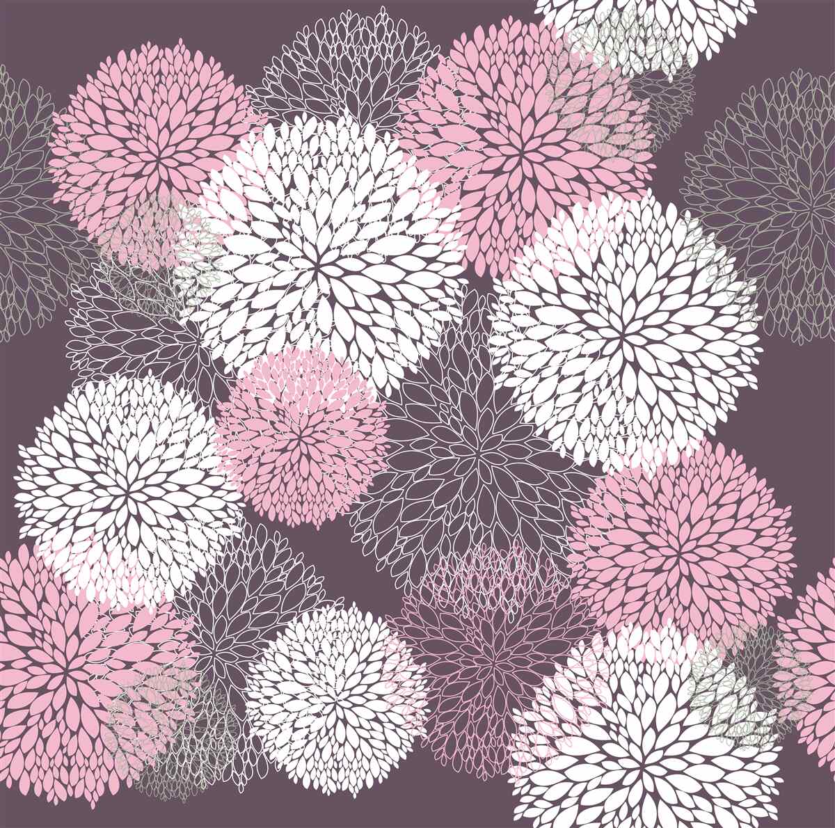 Фотошпалери бутони кульбаби мають біле, рожеве та сіре забарвлення