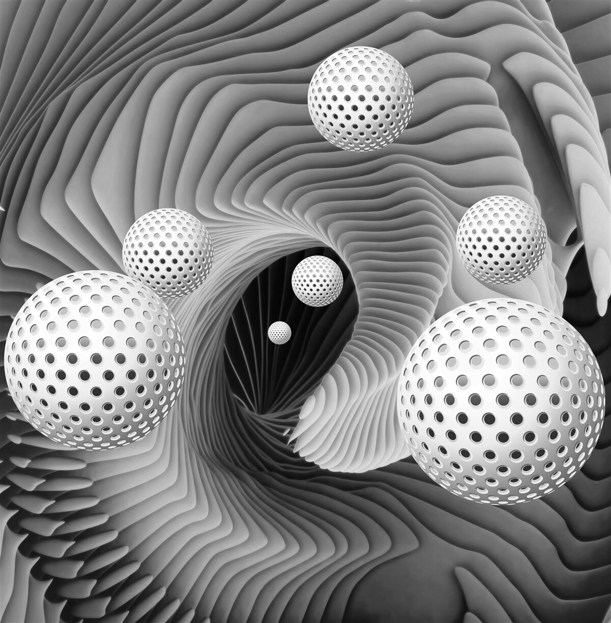 Фотошпалери 3d кульки, що відлітають