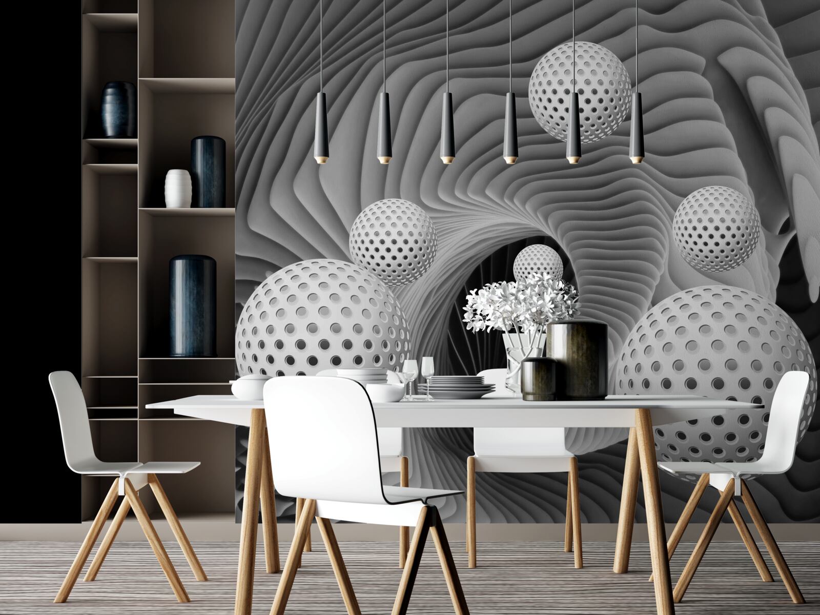 Фотошпалери 3d кульки, що відлітають