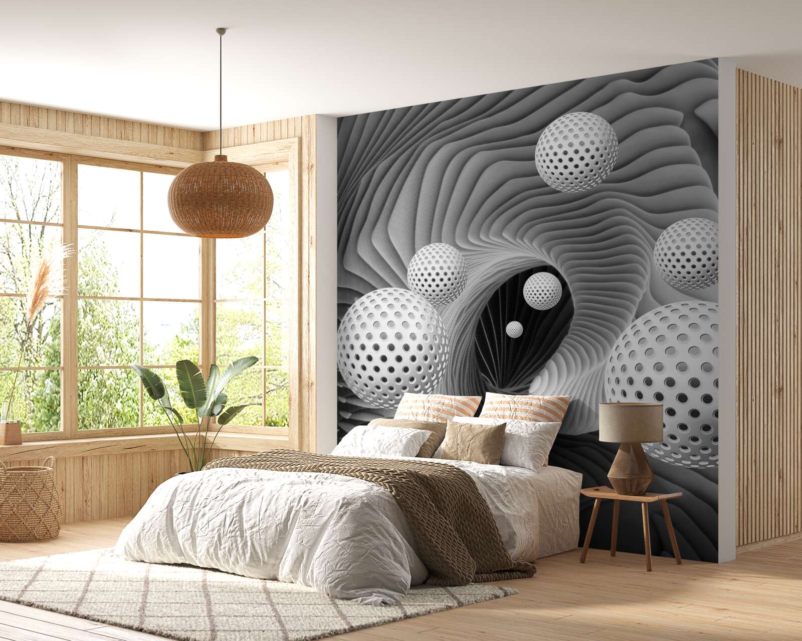 Фотошпалери 3d кульки, що відлітають