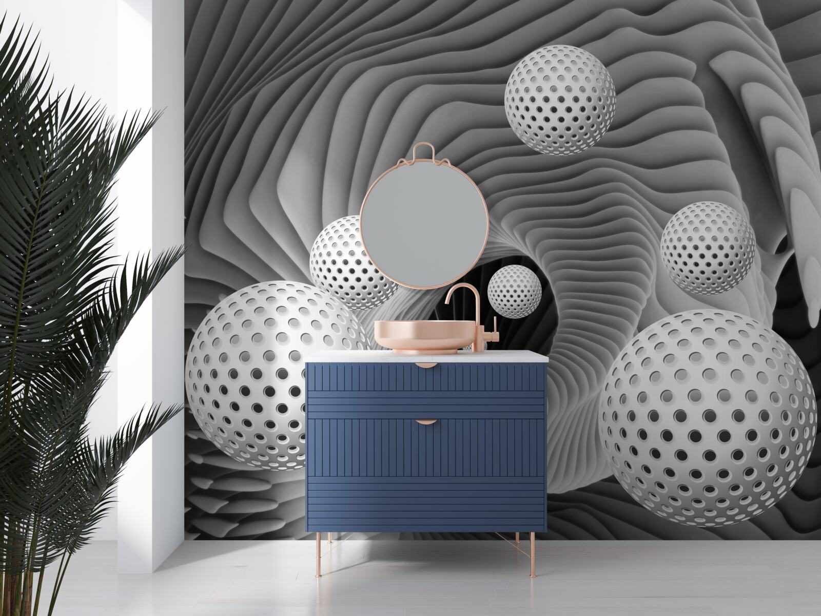 Фотошпалери 3d кульки, що відлітають