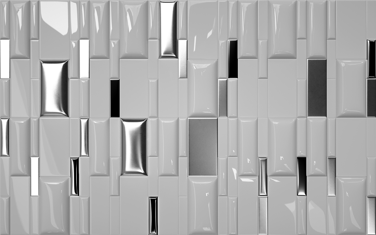 Фотошпалери глянцева сіра плитка з золотистими відтінками