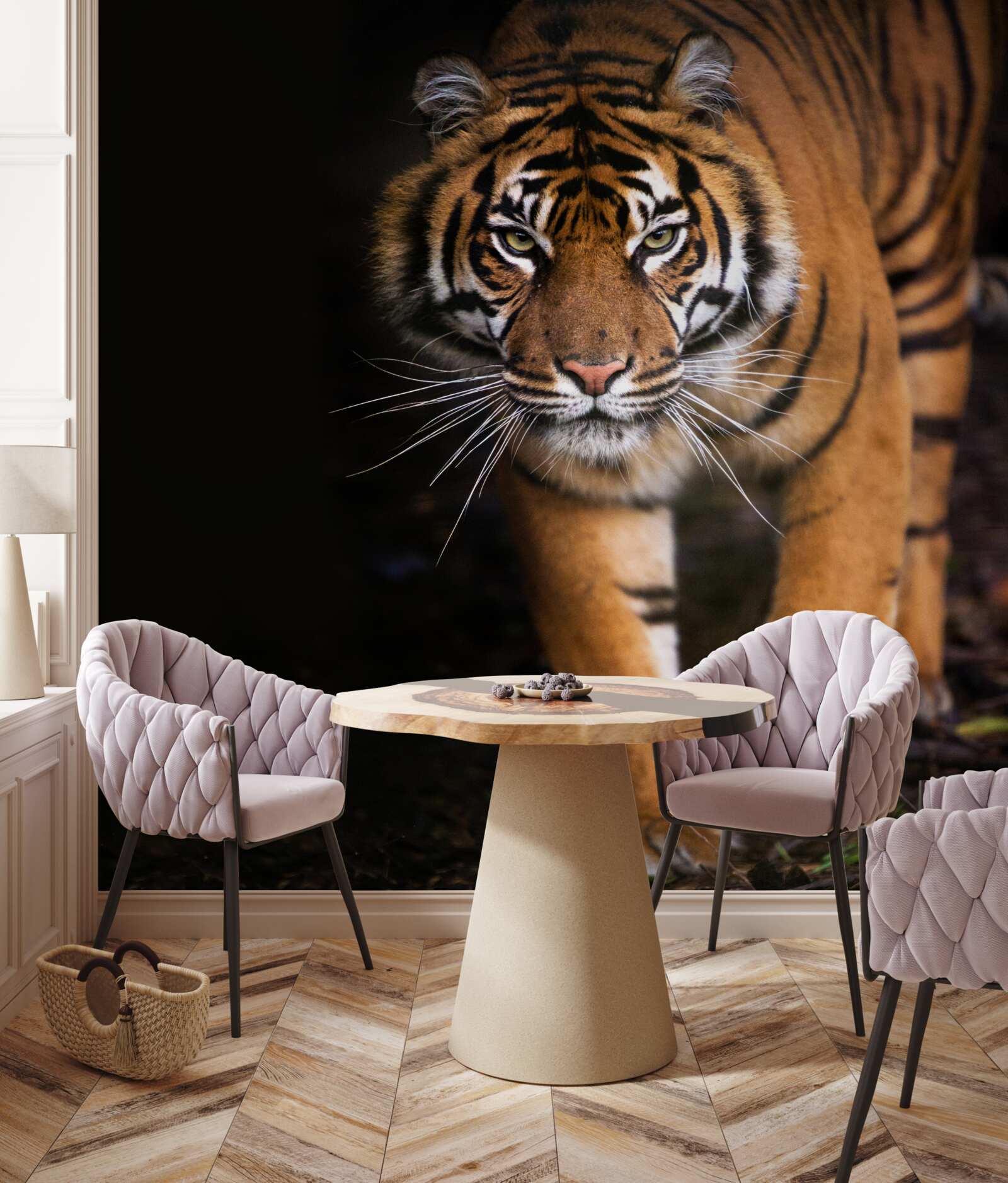 Фотошпалери тигр рухається непомітно