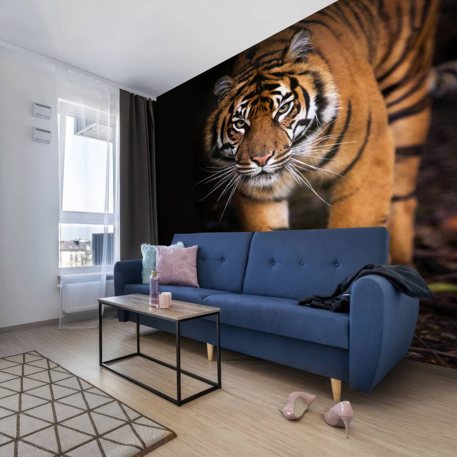 Фотошпалери тигр рухається непомітно