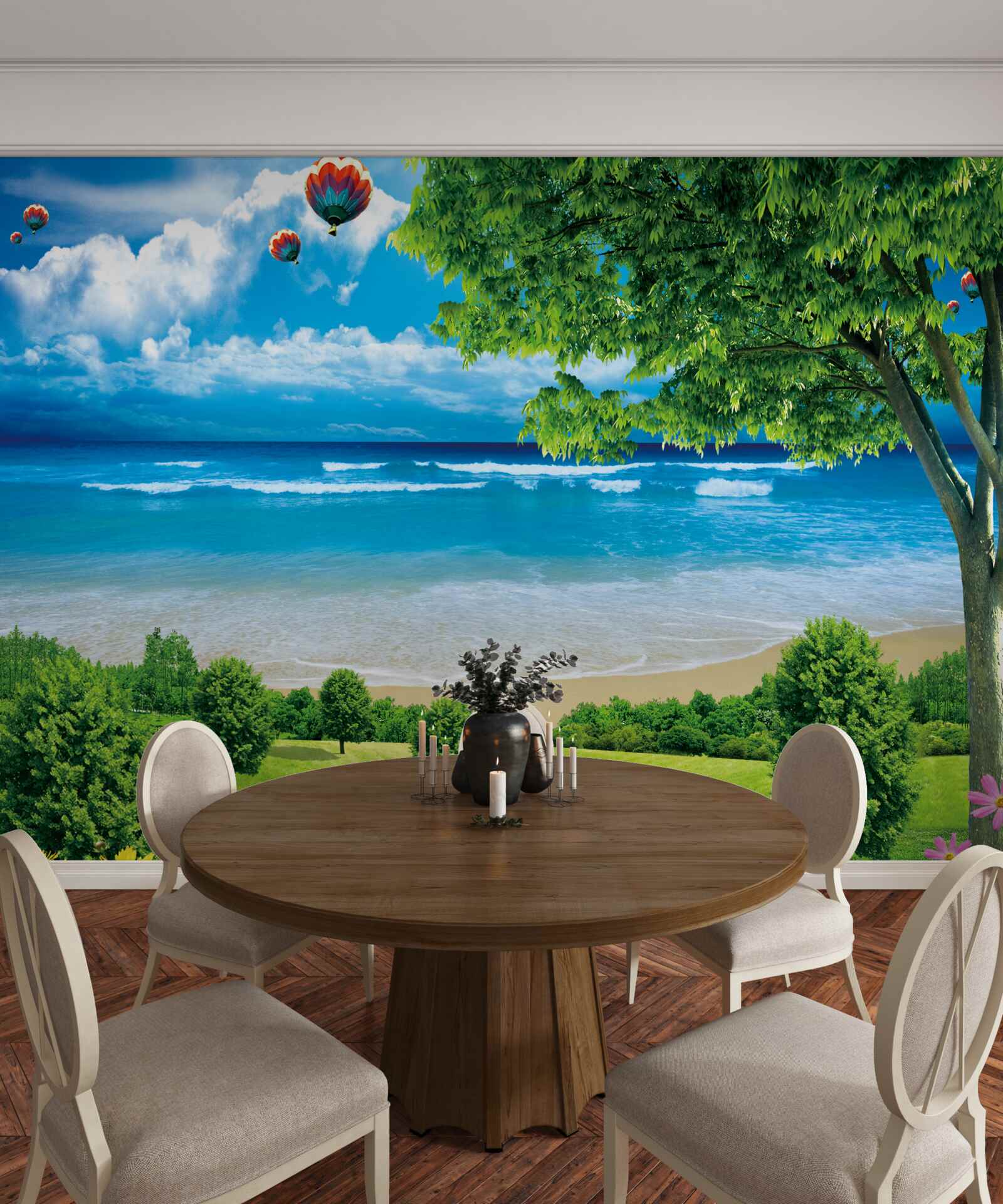 Фотошпалери дорога до ідилічного узбережжя