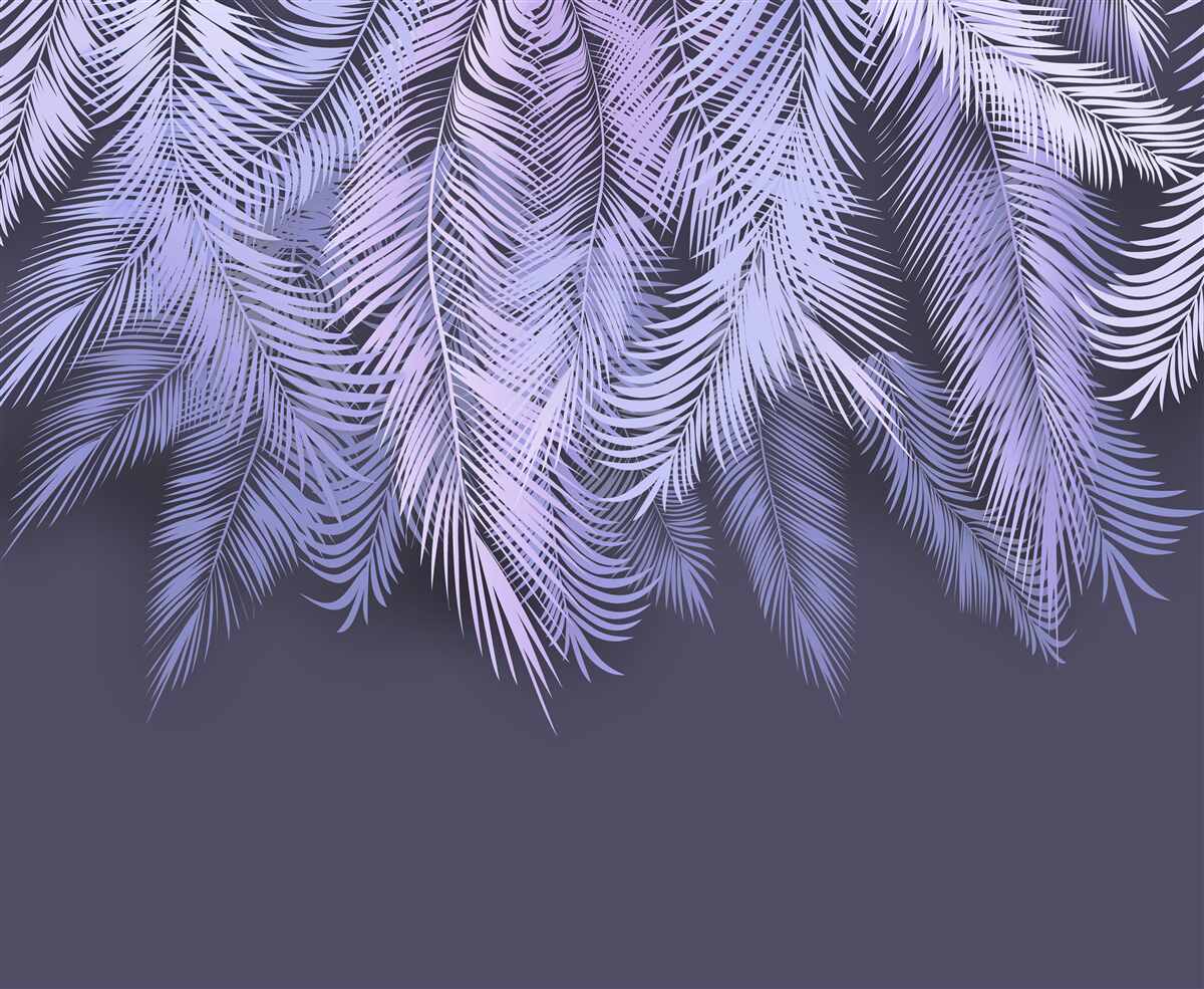 Фотошпалери густий білий колір листя вночі