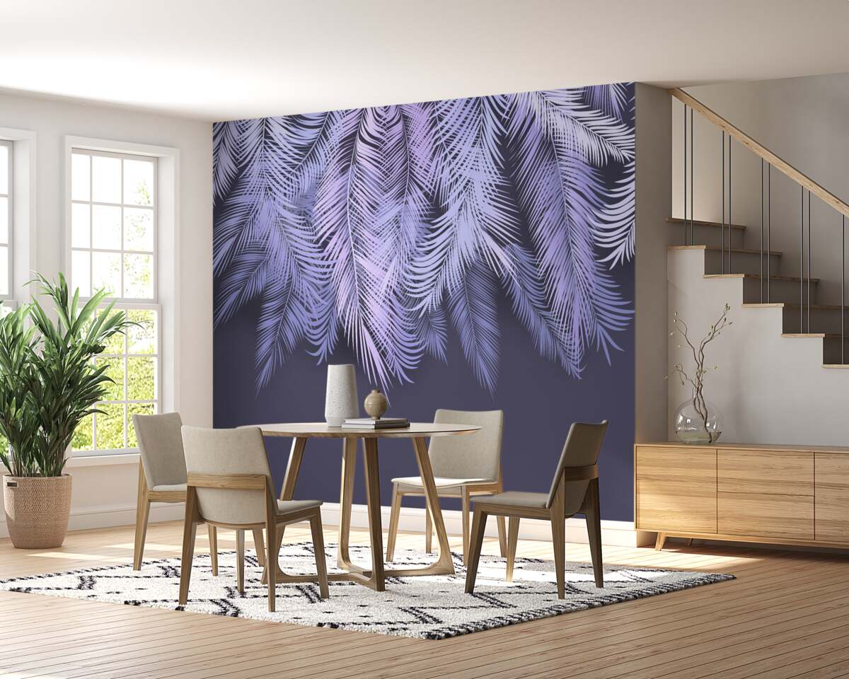 Фотошпалери густий білий колір листя вночі