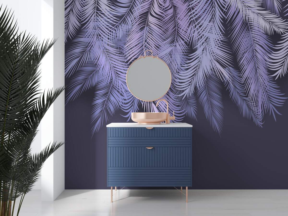 Фотошпалери густий білий колір листя вночі