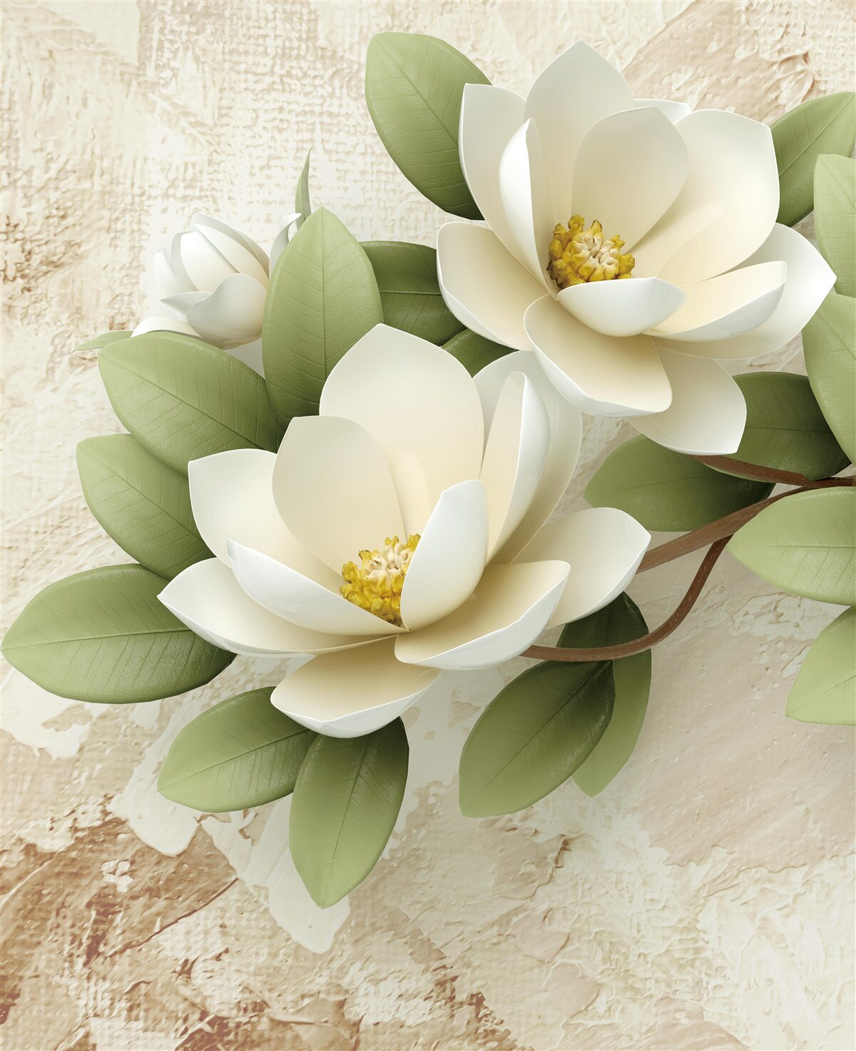 Фотошпалери латаття з білосніжними пелюстками та зеленим листям