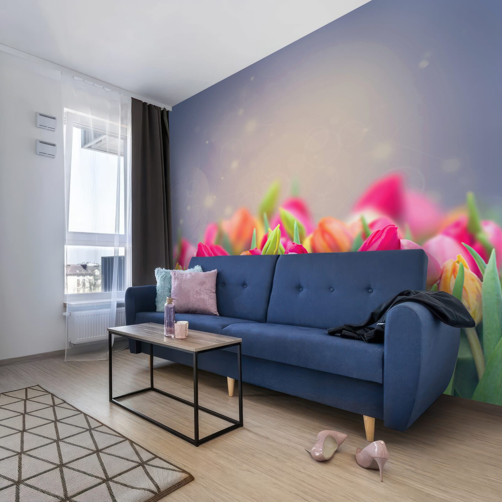 Фотошпалери тюльпани засинають вночі