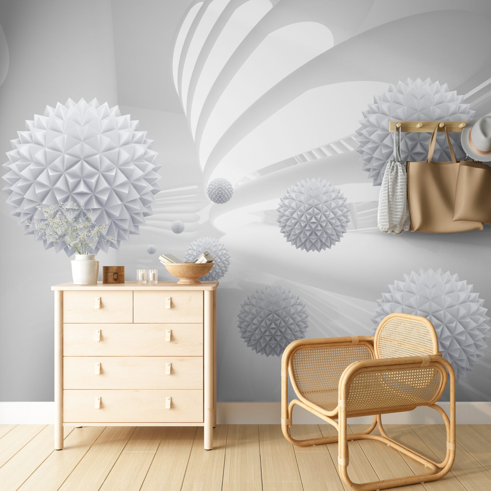 Фотошпалери композиція з літаючих кульок