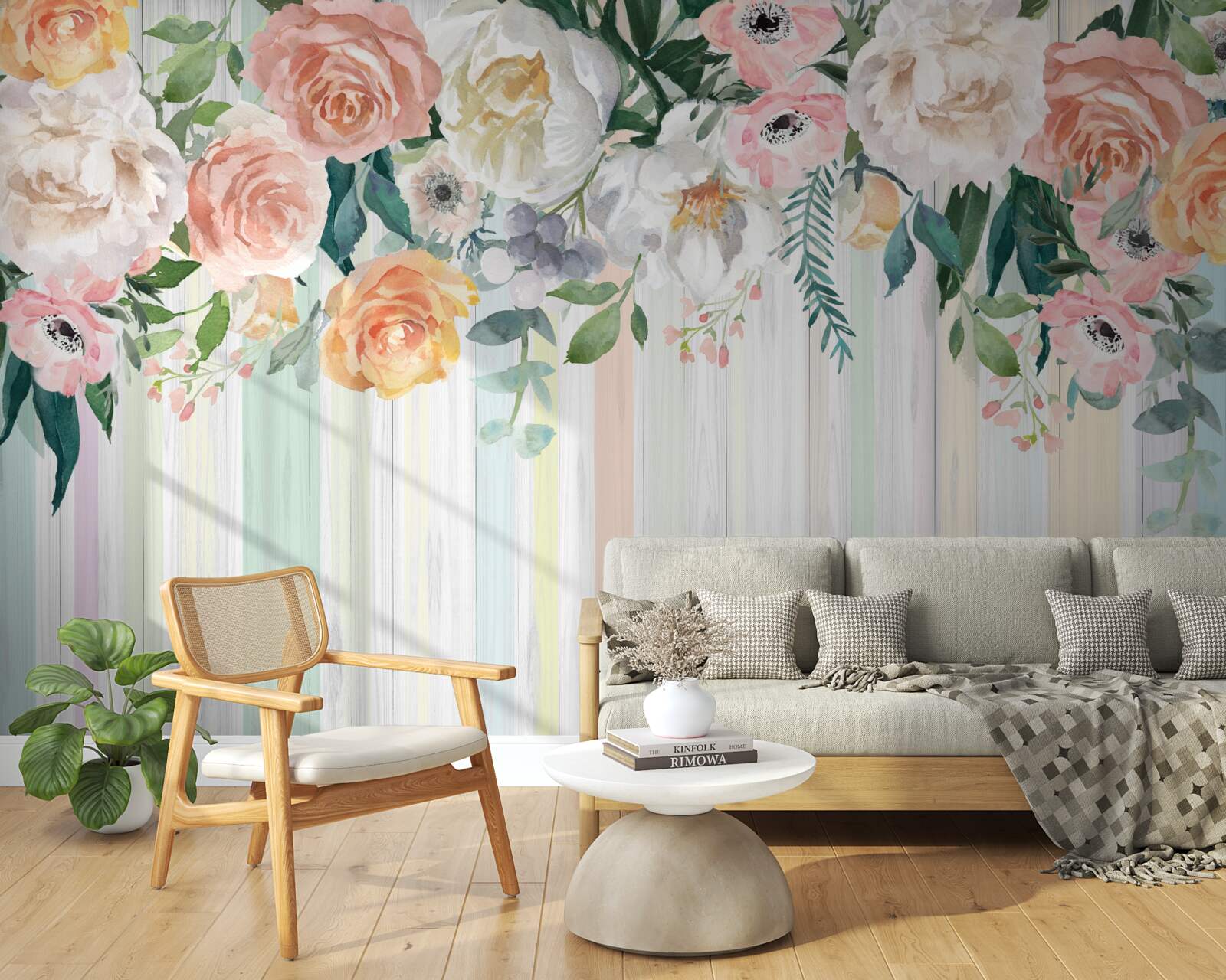 Фотошпалери перевернуті бутони троянд