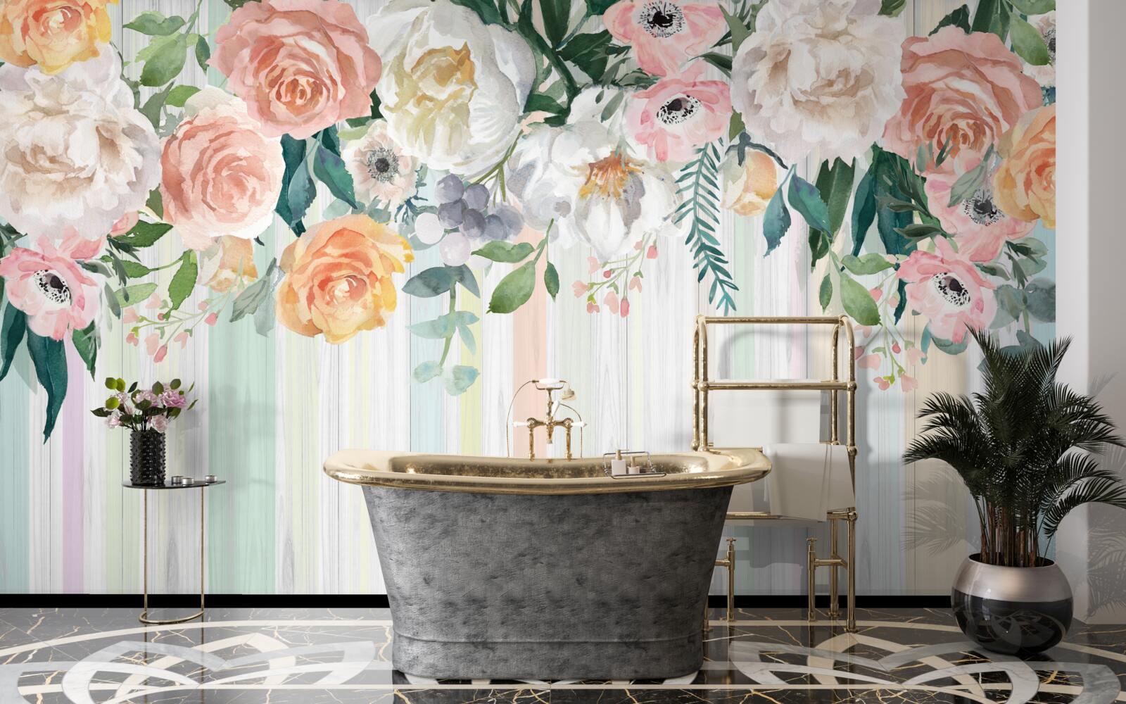 Фотошпалери перевернуті бутони троянд