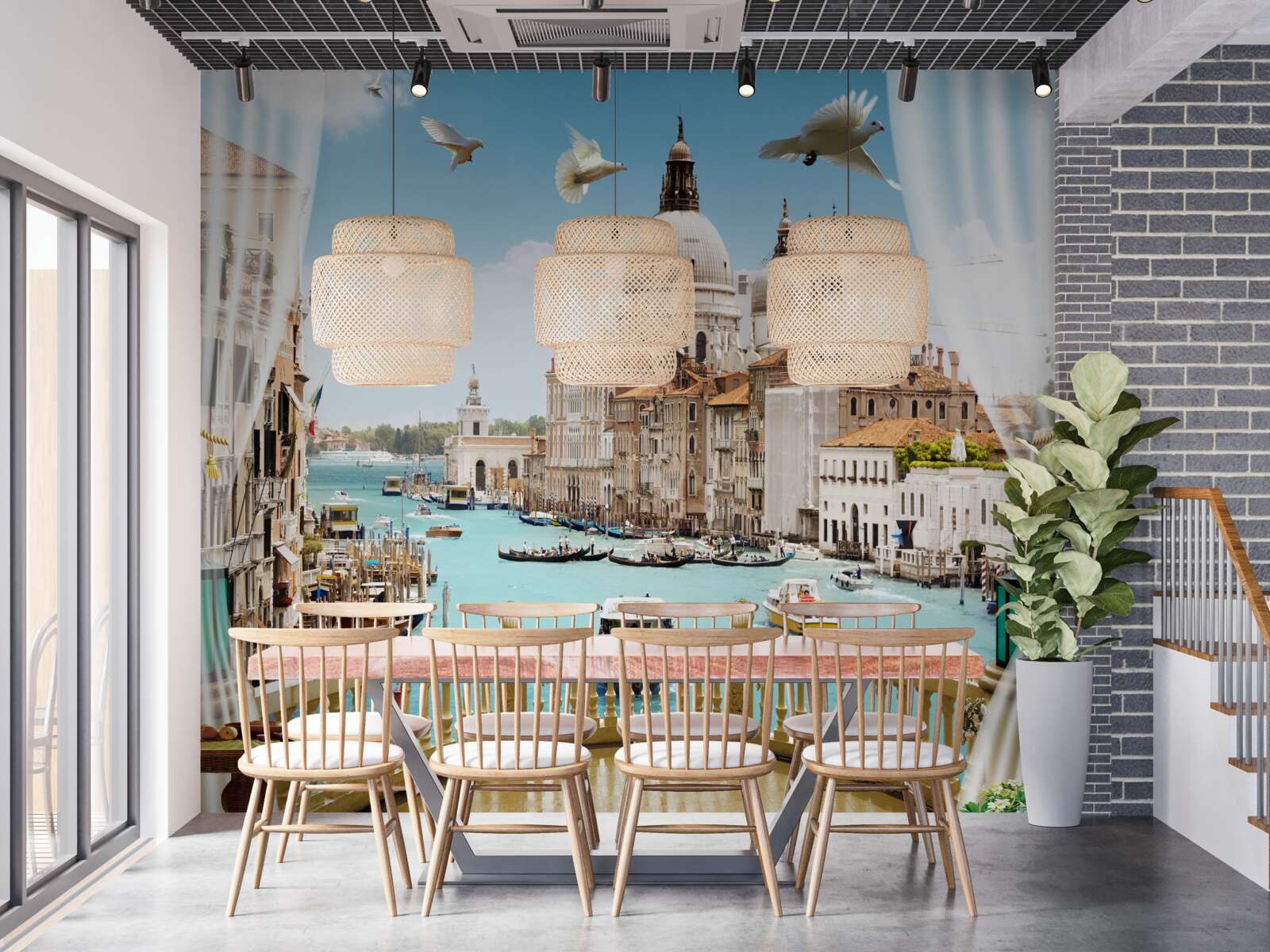 Фотошпалери вид на венецію з балкона
