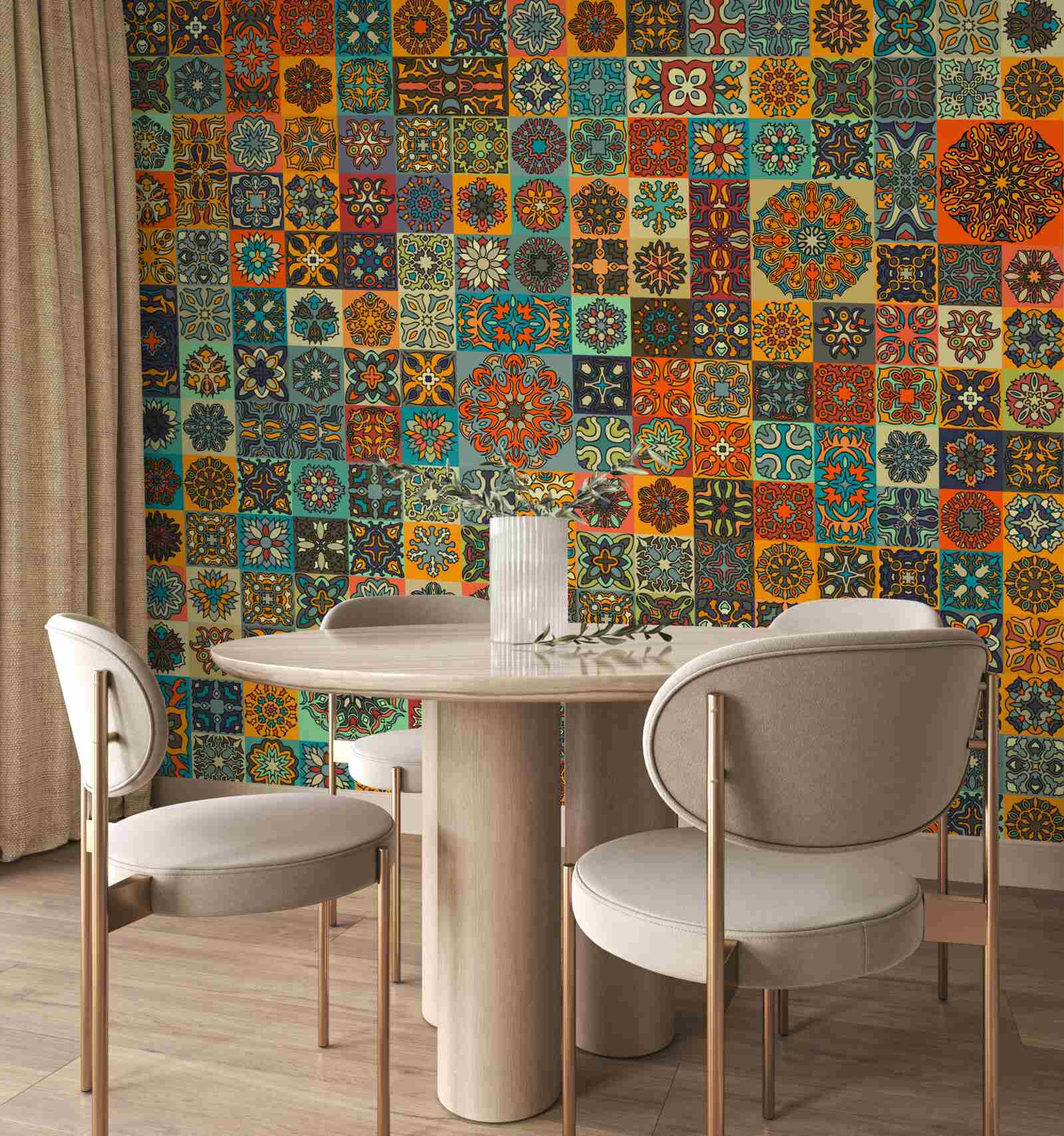 Фотошпалери квадратні етнічні візерунки