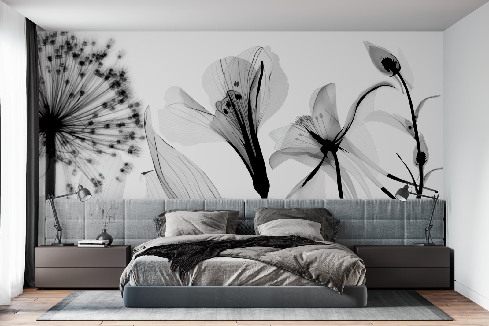 Фотошпалери білі косулі на світлому фоні