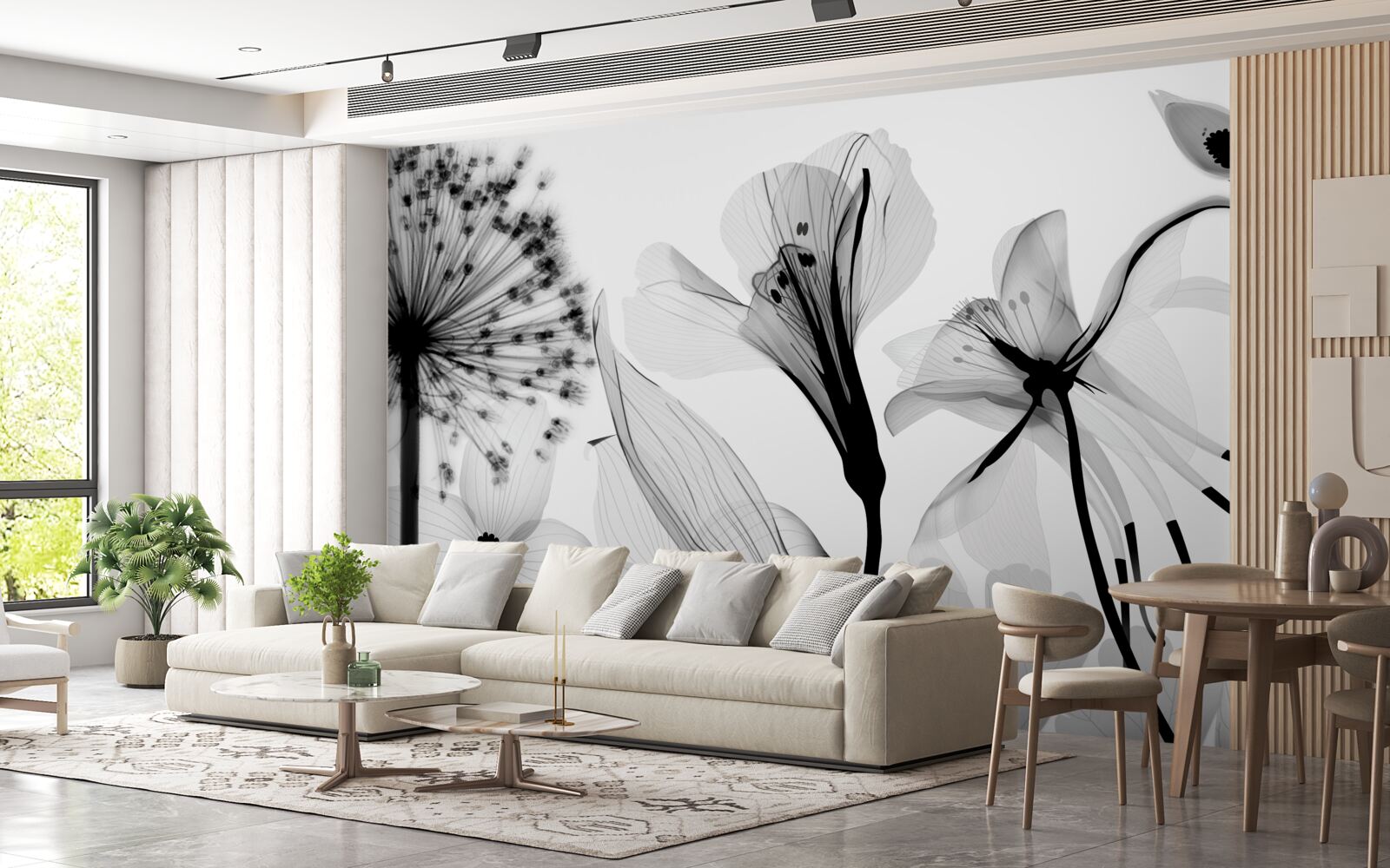 Фотошпалери білі косулі на світлому фоні