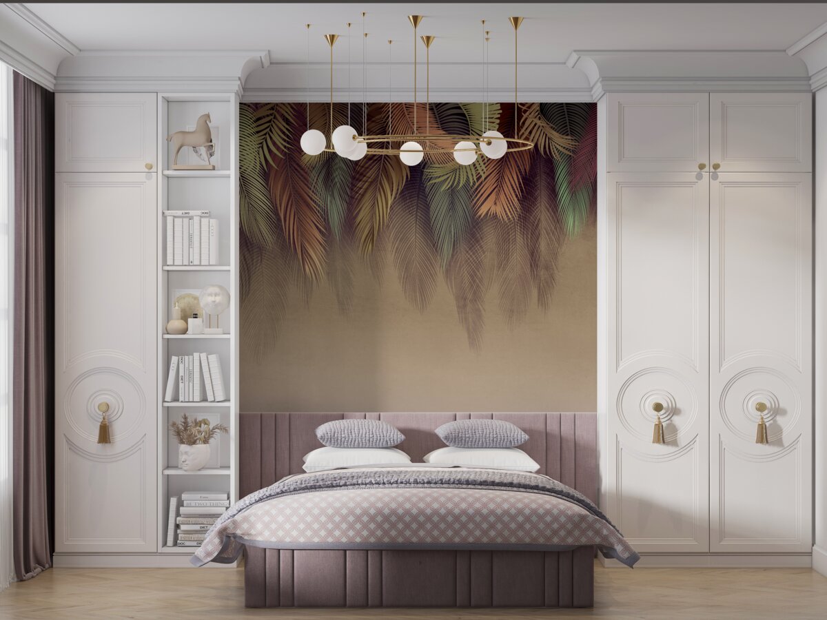 Фотошпалери листя папороті восени