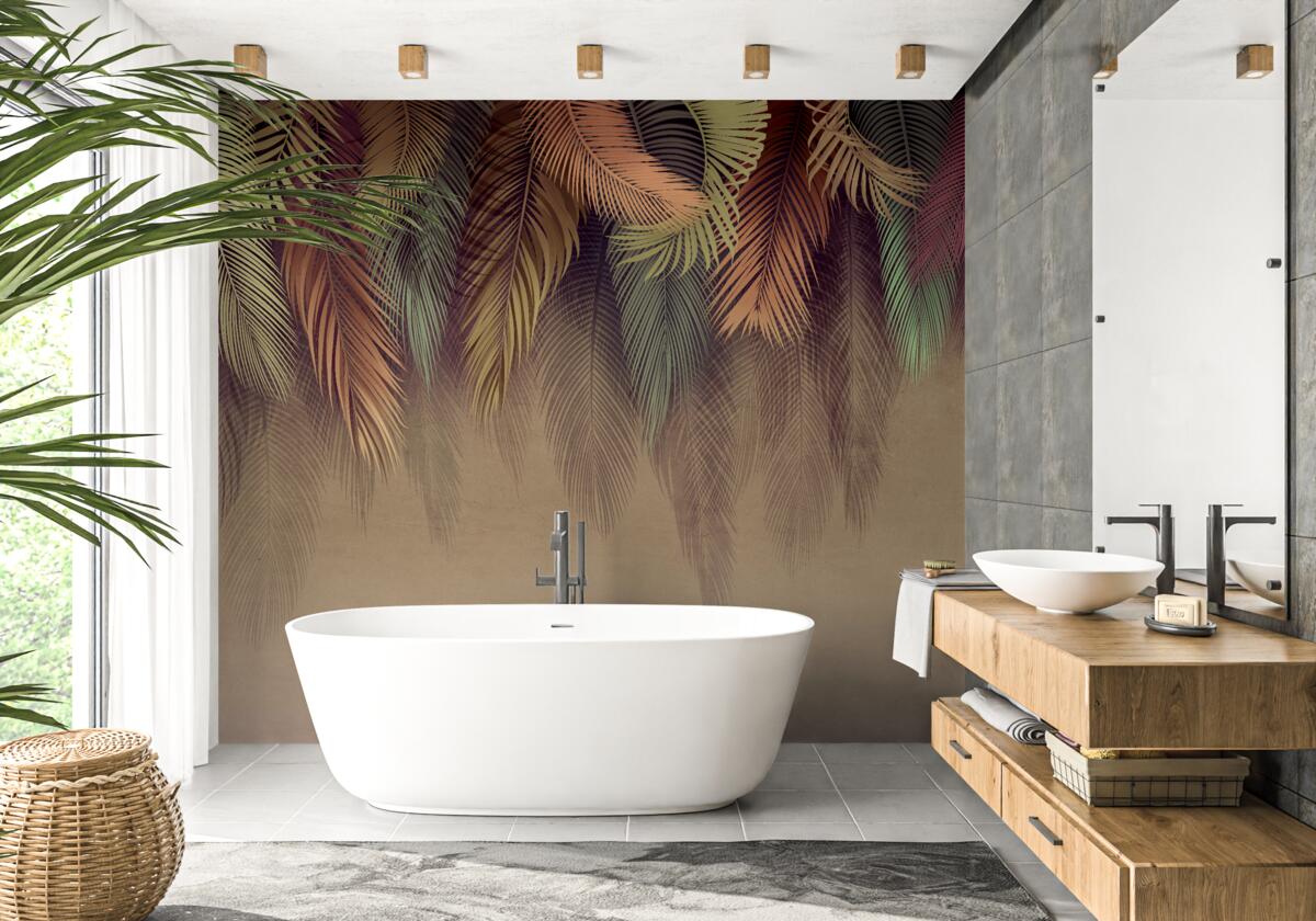 Фотошпалери листя папороті восени