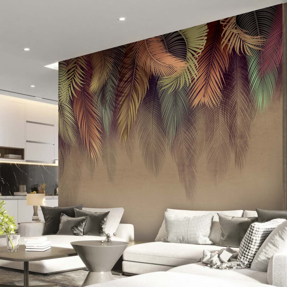 Фотошпалери листя папороті восени