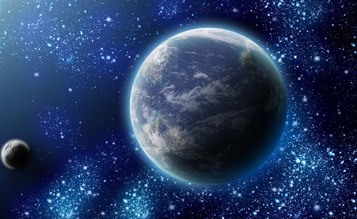 Фотошпалери планета Земля та її ближній світловий простір