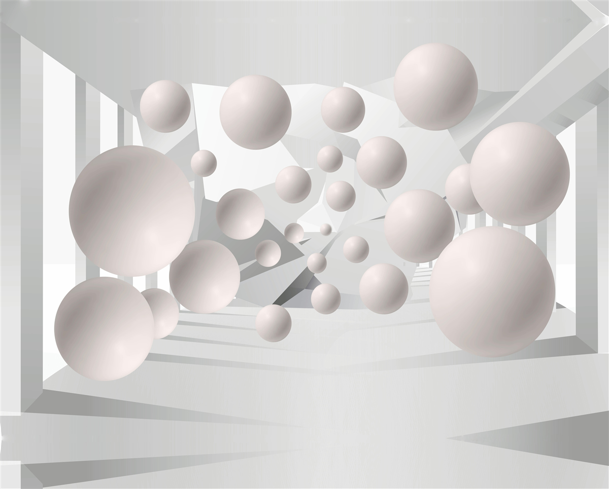 Фотошпалери повітряні кульки світло-кремового кольору