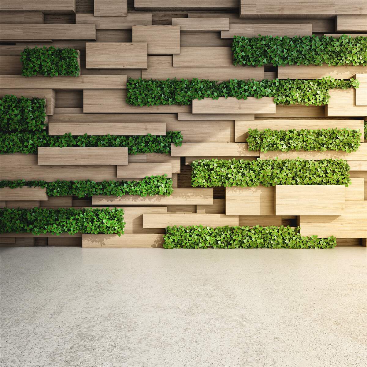 Фотошпалери зелений мох і кам'яна стіна