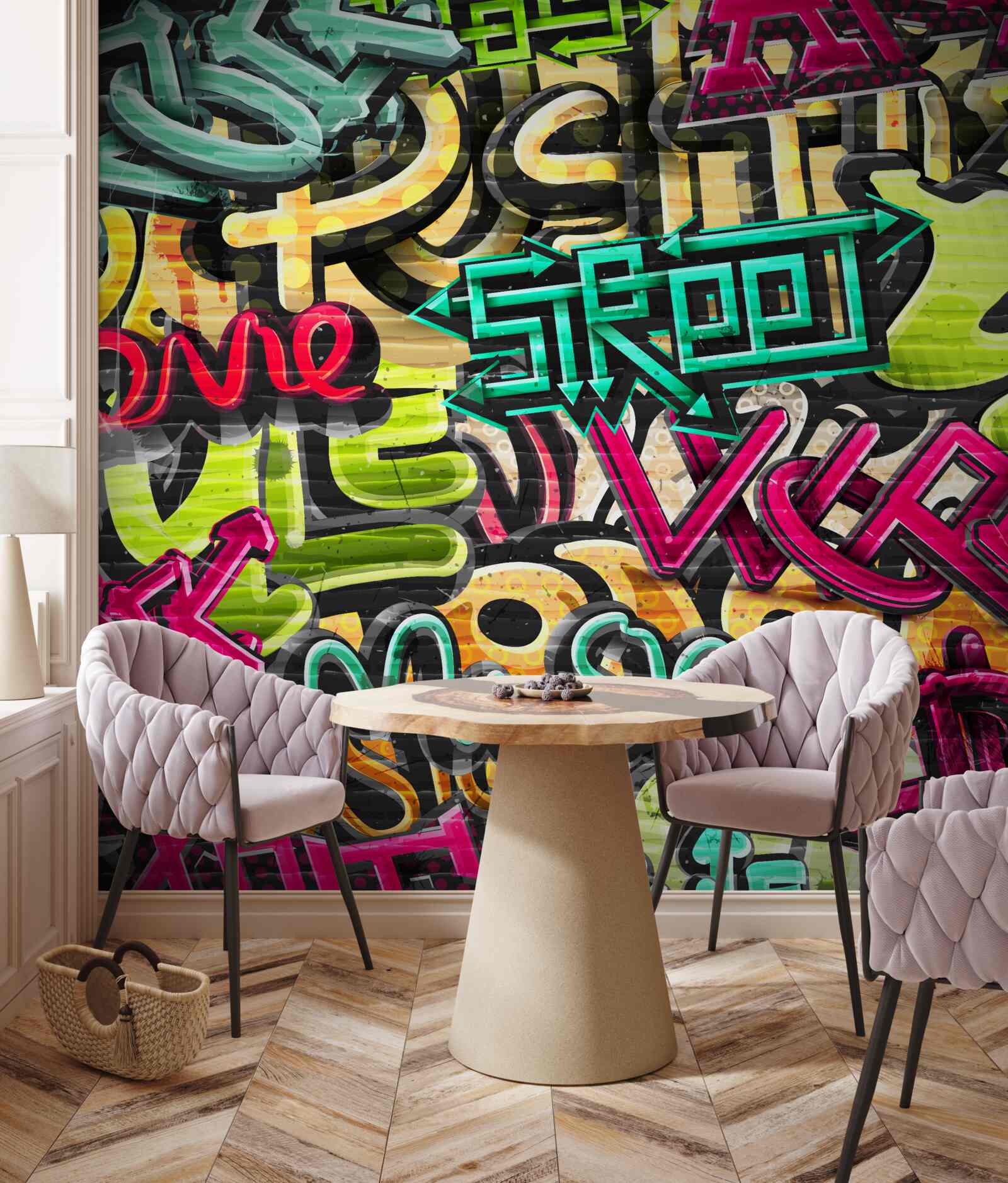 Фотошпалери написи в стилі графіті