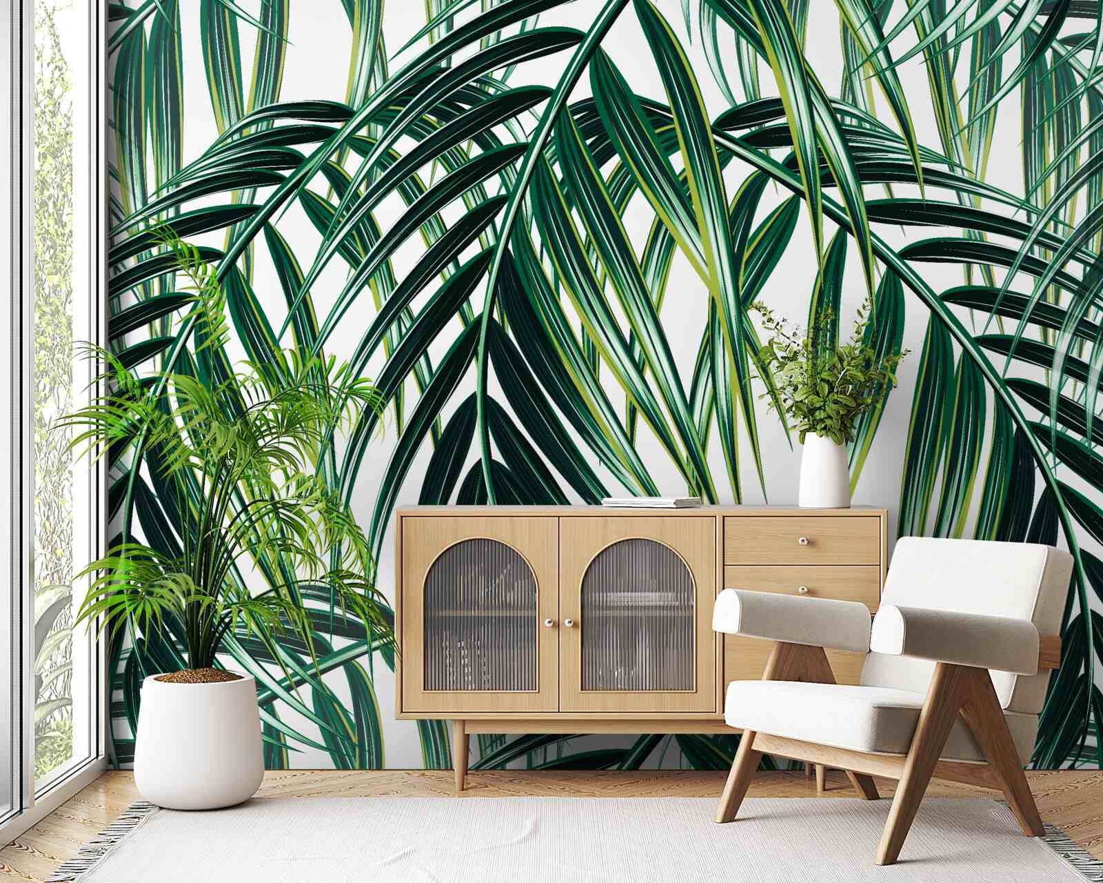 Фотошпалери пишна зелена папороть