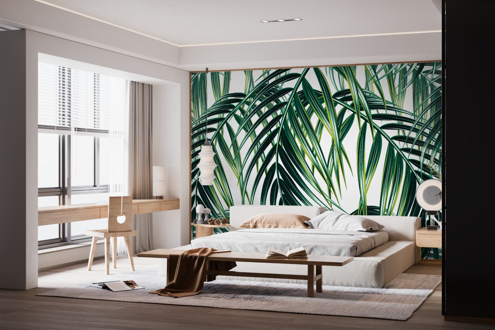 Фотошпалери пишна зелена папороть