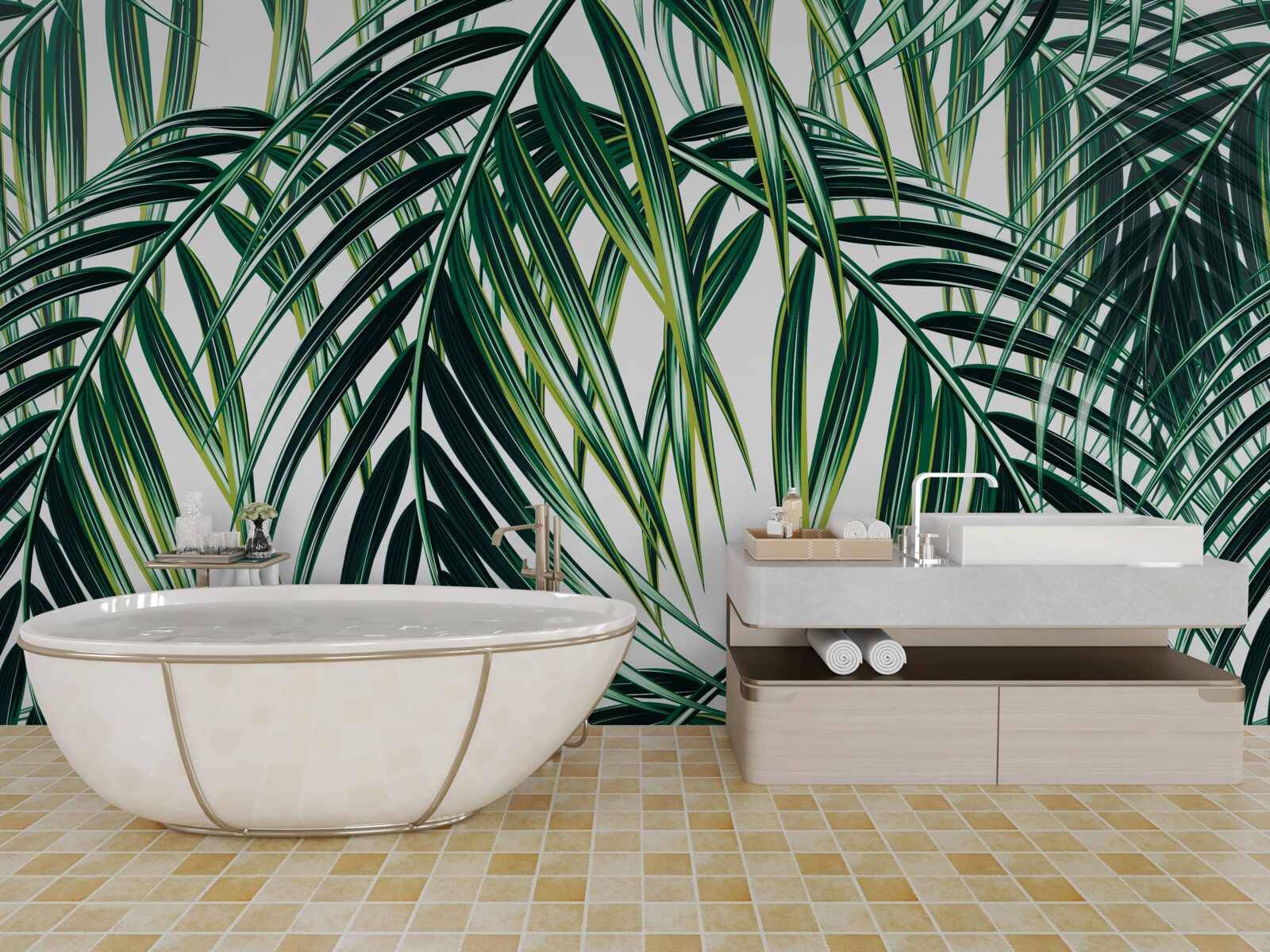 Фотошпалери пишна зелена папороть