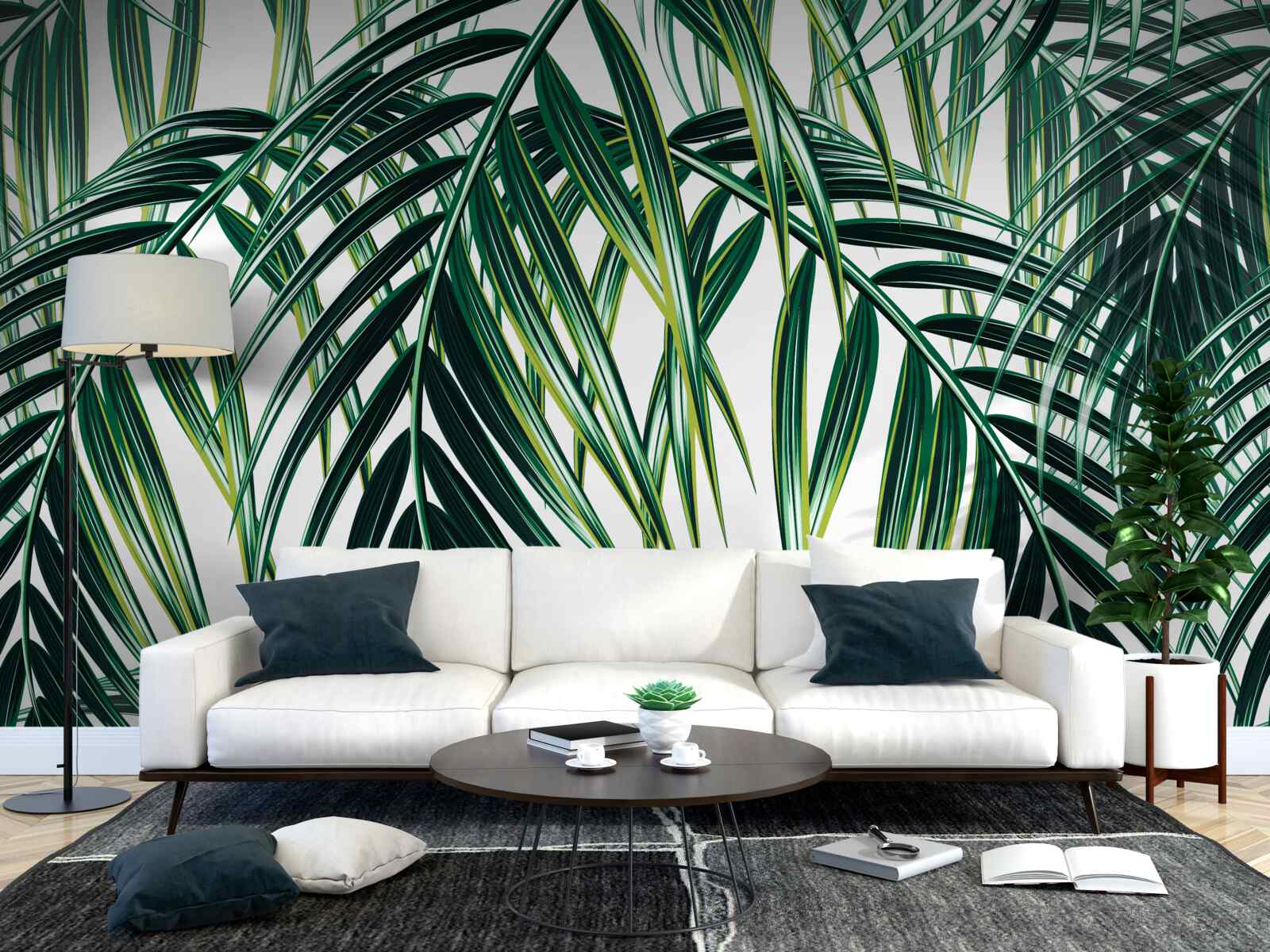 Фотошпалери пишна зелена папороть