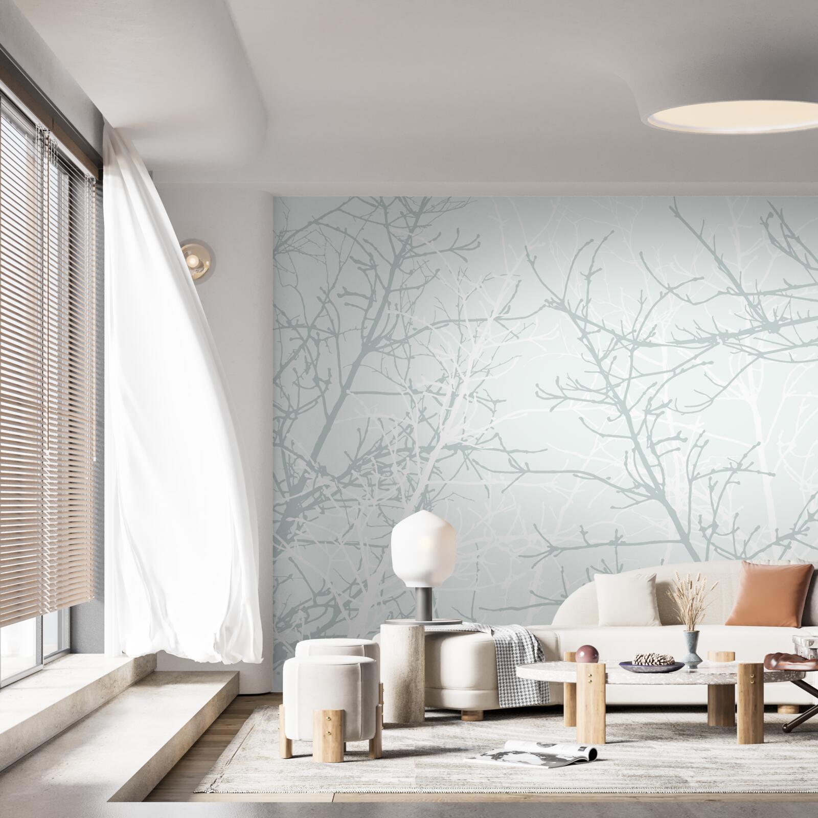 Фотошпалери тонкі гілки дерев восени