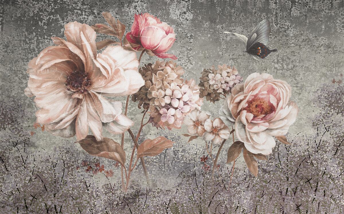 Фотошпалери ніжно-рожеві бутони красивих квітів