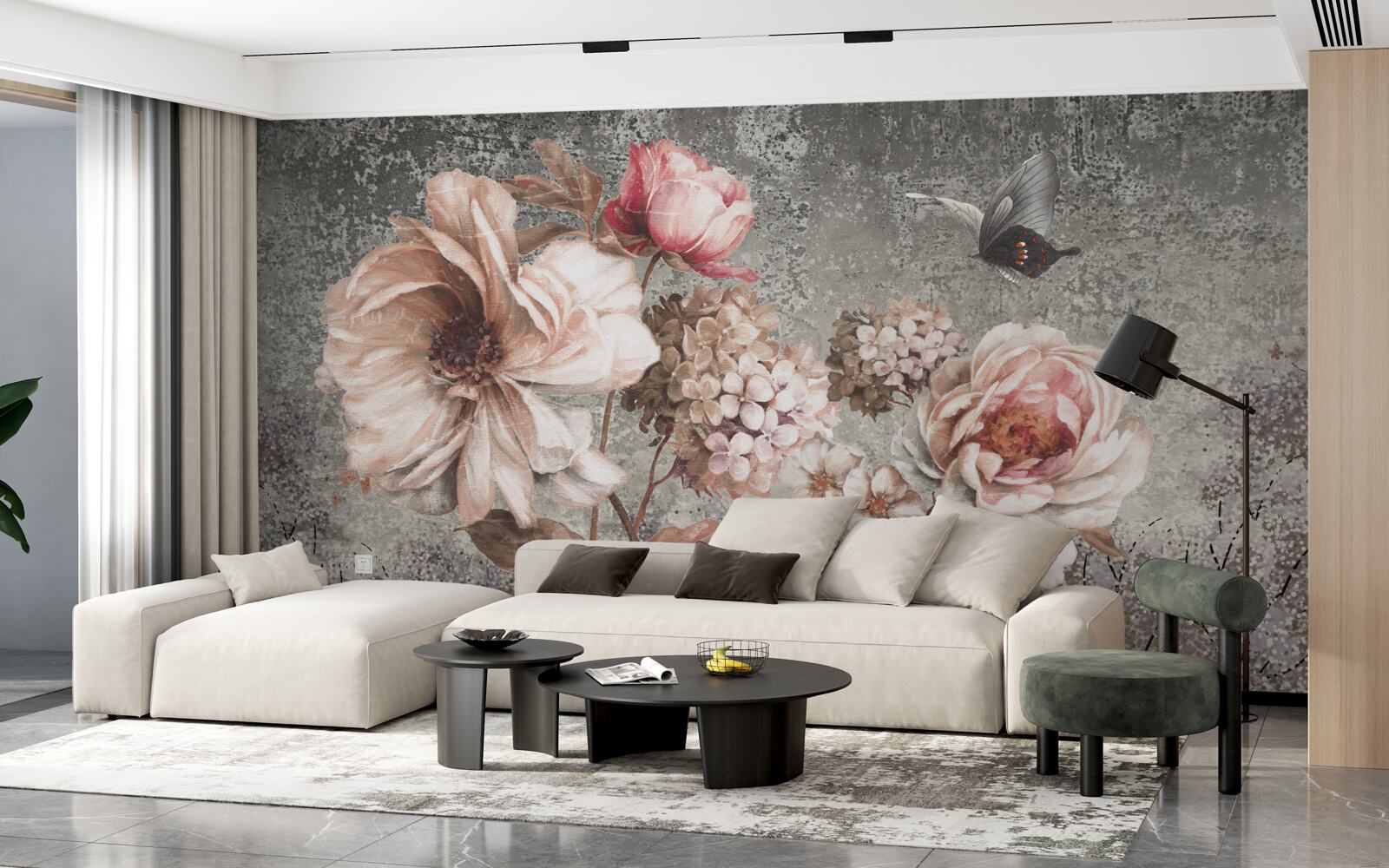 Фотошпалери ніжно-рожеві бутони красивих квітів