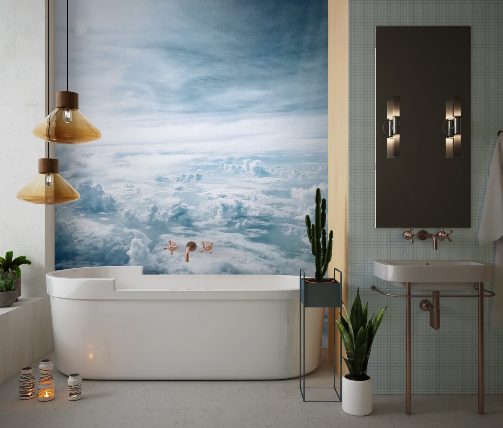 Фотошпалери величні хмари в небі