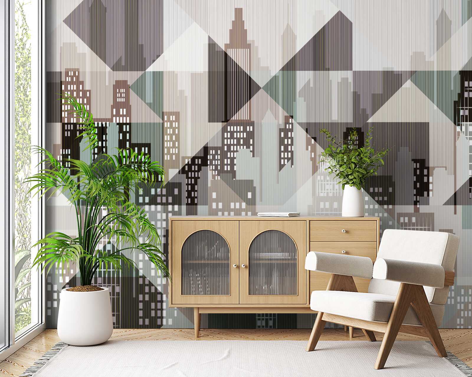 Фотошпалери будинки в абстрактному стилі