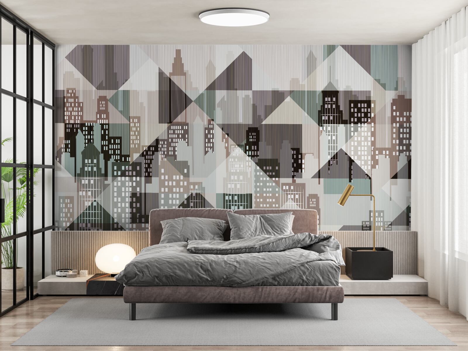 Фотошпалери будинки в абстрактному стилі