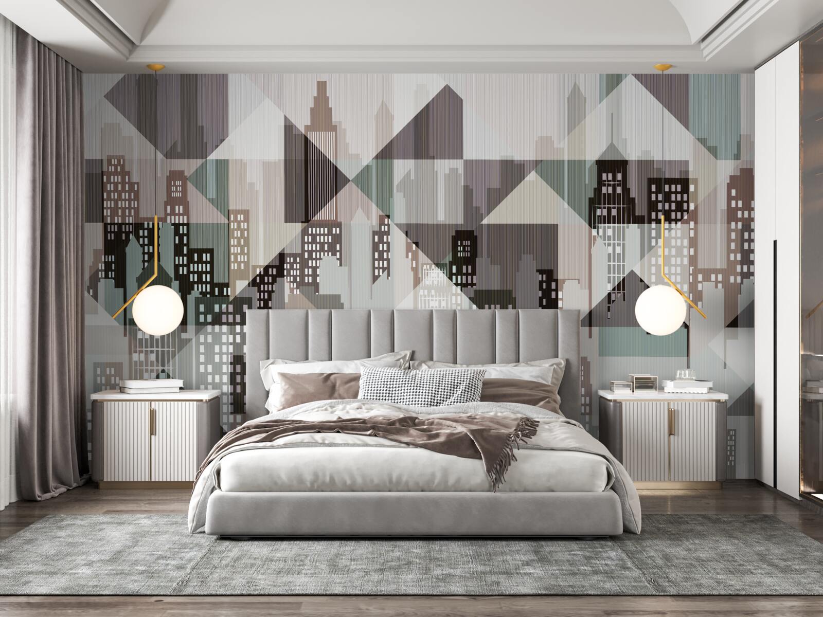 Фотошпалери будинки в абстрактному стилі